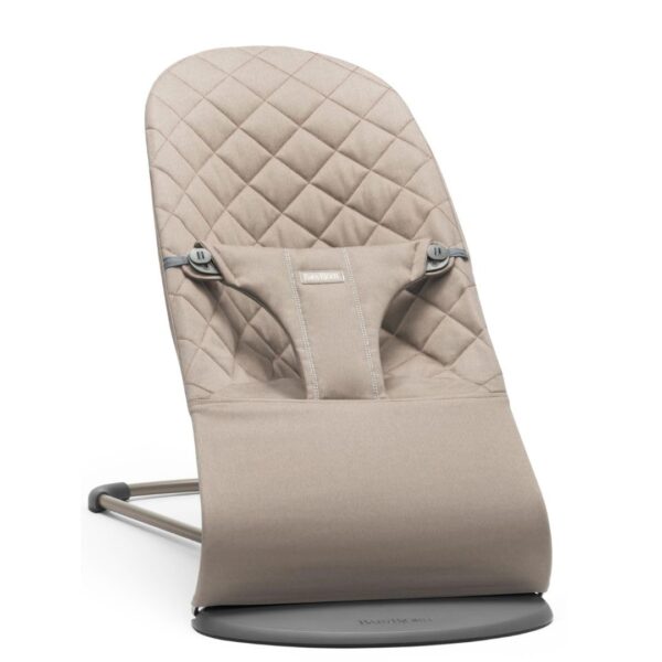BabyBjörn Babywippe Bliss Sandgrau – Ergonomische 2-in-1 Wippe & Kinderstuhl