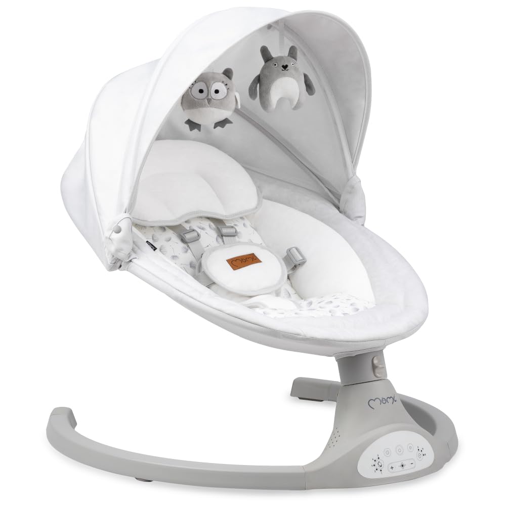 51hzt41jZ6L._SY1000_.jpg MoMi KENANI Babywippe bis 9 kg – Bluetooth & Fernbedienung für Eltern – Bild 1
