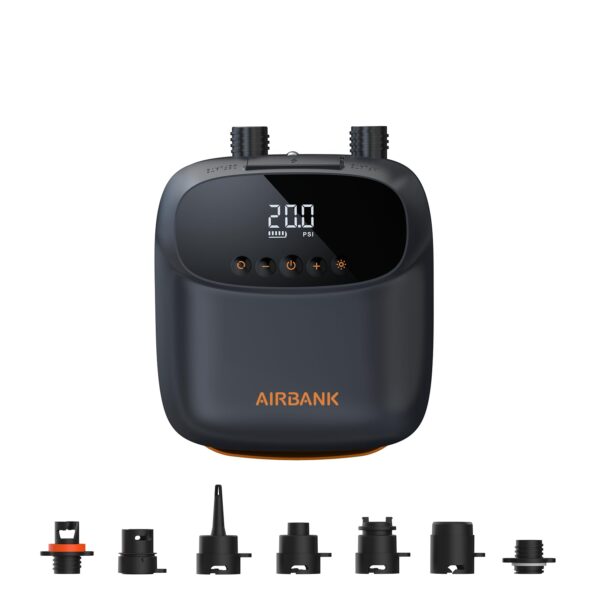 AIRBANK PUFFER Pro – Elektrische SUP Pumpe mit Akku, Dual Stage & Auto-Off für Paddleboard