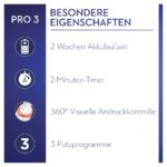 Oral-B PRO 3 3000 Elektrische Zahnbürste – 3D-Reinigung mit Andruckkontrolle – Bild 4