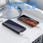 QTshine Solar Powerbank 26800mAh – USB-C Schnellladung mit 3 Ausgängen für iPhone & Samsung – Bild 4