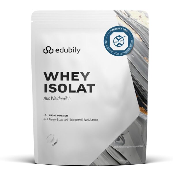 edubily Whey Protein Isolat 750g – Laktosefreies Eiweißpulver aus irischer Weidehaltung
