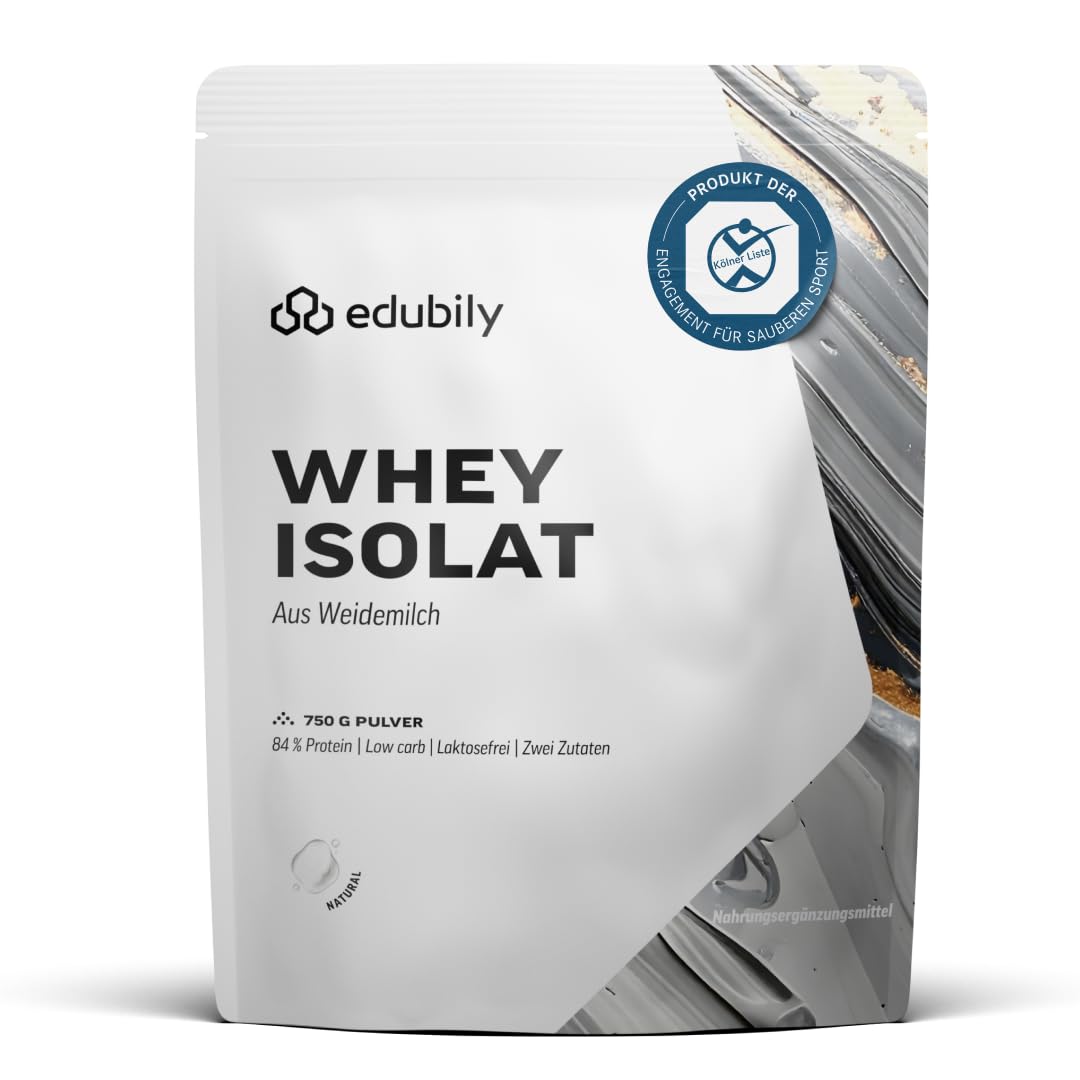 51mee78RN6L._SY1080_.jpg edubily Whey Protein Isolat 750g – Laktosefreies Eiweißpulver aus irischer Weidehaltung – Bild 1