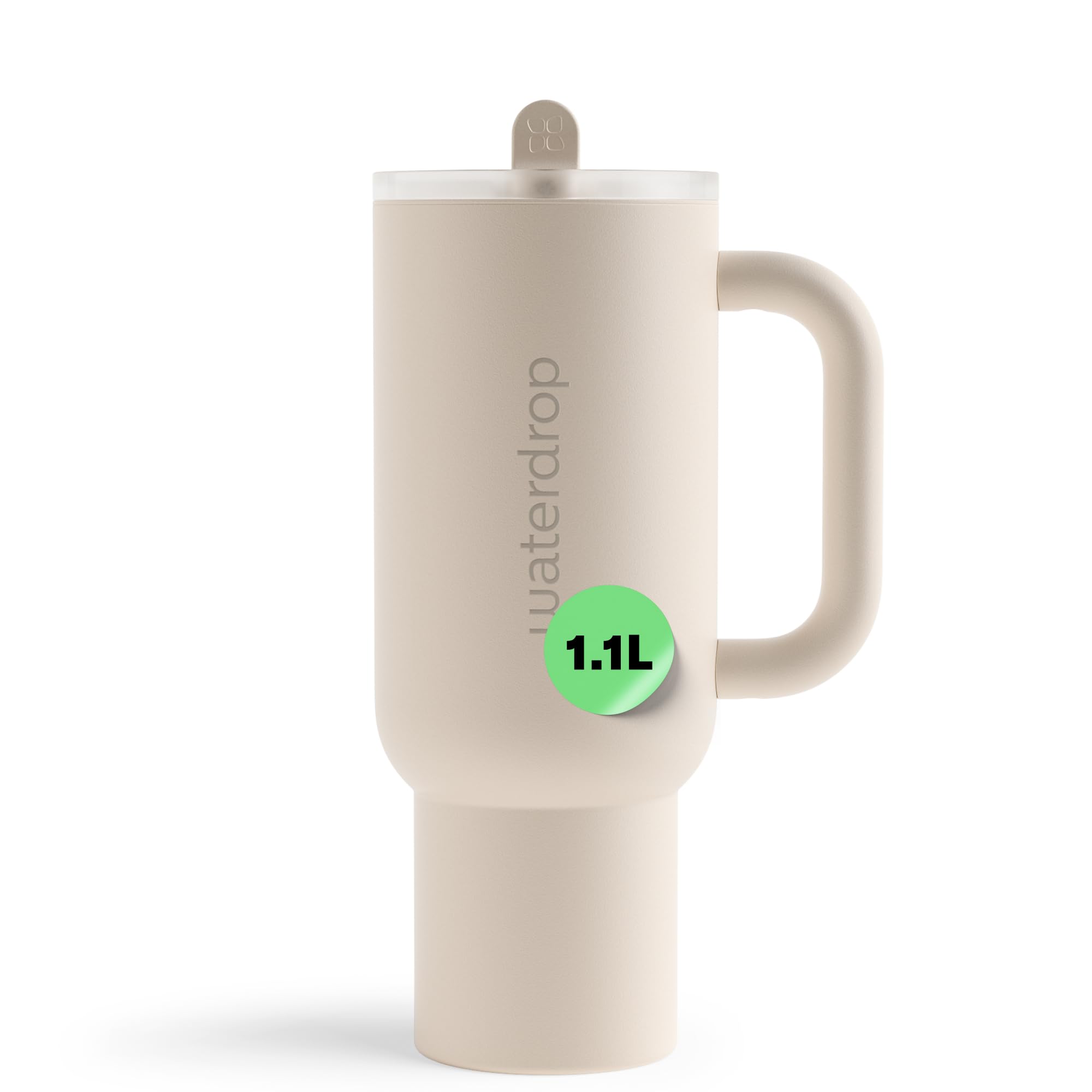 51qZZO1Y8LL._SY2000_.jpg waterdrop Thermobecher 1,1L mit Strohhalm – Vakuumisoliert 12h Kühlleistung – Bild 1