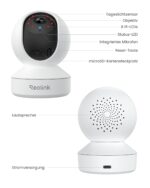 Reolink E1 4MP WLAN Überwachungskamera – 360° Auto-Tracking Indoor Kamera mit Babyphone-Funktion – Bild 9