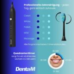 Denta-M Schallzahnbürste mit 40.000 Impulsen & 120-Tage-Akku – Edition Black – Bild 4