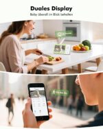YESIMOM Babyphone 1080P HD mit 4.3" Display, 360° PTZ & App-Steuerung – Sicherer Baby Monitor – Bild 3