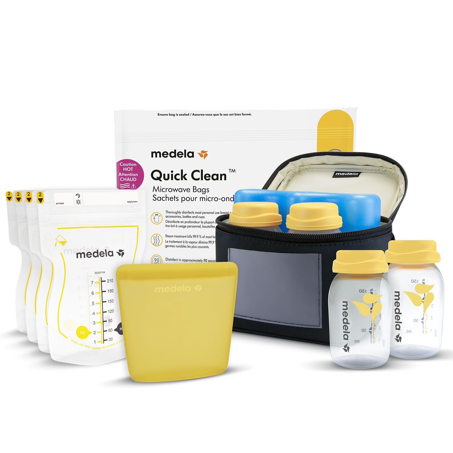 61-5nL5jsfL._SY1500_.jpg Medela Muttermilch Aufbewahrung Set – Flaschen, Beutel & Kühltasche für stillende Mütter – Bild 1