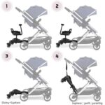 Moby-System Kinderwagenverlängerung mit Sitz & LED-Rädern – Universal Buggy Board für ältere Kinder – Bild 5