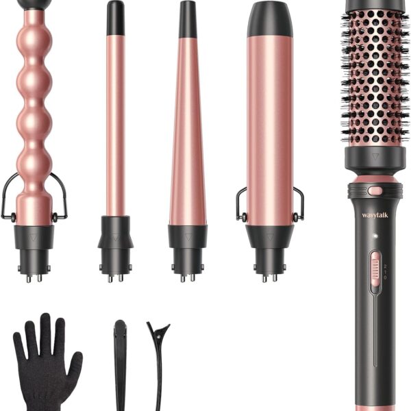 Wavytalk Multi Curl 5-in-1 Thermobürste Set – Lockenstab mit 4 Aufsätzen & Keramik