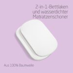 Maxi-Cosi Iora Wasserdichte Bettlaken 2er-Set – Bio-Baumwolle mit Matratzenschutz – Bild 3