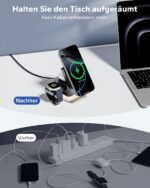 KPON 3-in-1 MagSafe Ladestation – 20 W Schnellladen für iPhone, Apple Watch & AirPods – Bild 7