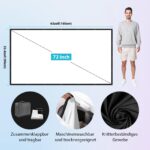 72 Zoll Beamer Leinwand LEORFI – Tragbare Projektionswand für Indoor & Outdoor – Bild 6