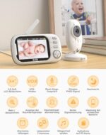 GHB Babyphone mit Kamera 3,5 Zoll – HD-Nachtsicht, VOX-Modus & Gegensprechfunktion – Bild 2