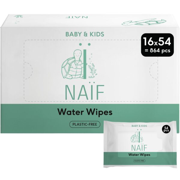 Naïf Plastikfreie Feuchttücher 864er Pack – Bio-Babypflege aus Eukalyptusfasern
