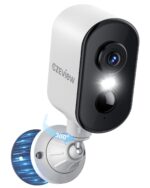 CZEview 2K Überwachungskamera Aussen mit Akku – 300° PTZ, Farbige Nachtsicht & 2-Wege Audio