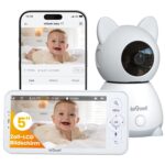 ieGeek 2K Babyphone mit 5-Zoll Display, Nachtsicht & WLAN – PTZ-Kamera mit Gegensprechanlage