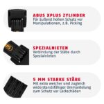 ABUS Bordo 6000K Faltschloss mit XPlus Zylinder & SH-Halter – Sicherheitslevel 10 – Bild 4
