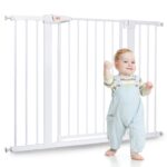 LAOYE Treppenschutzgitter 92 cm – Druckhalter ohne Bohren, 75–124 cm Breite