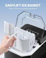 Silonn Mini Eiswürfelmaschine – 12 kg/Tag, Tragbar & Selbstreinigend – Bild 2
