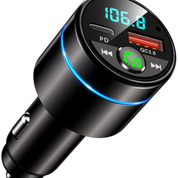 Mohard Bluetooth FM Transmitter Auto mit 30W PD & 18W QC3.0 – Freisprechanlage für alle Fahrzeuge