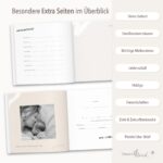 mintkind Erinnerungsbuch Petrol – Geburtstagsbuch von 0–18 Jahren mit Leineneinband – Bild 6