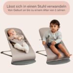 BabyBjörn Babywippe Bliss Sandgrau – Ergonomische 2-in-1 Wippe & Kinderstuhl – Bild 5