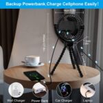 ELZO 12000mAh USB-Ventilator mit Powerbank – 65h Laufzeit & 360° Drehung – Bild 4
