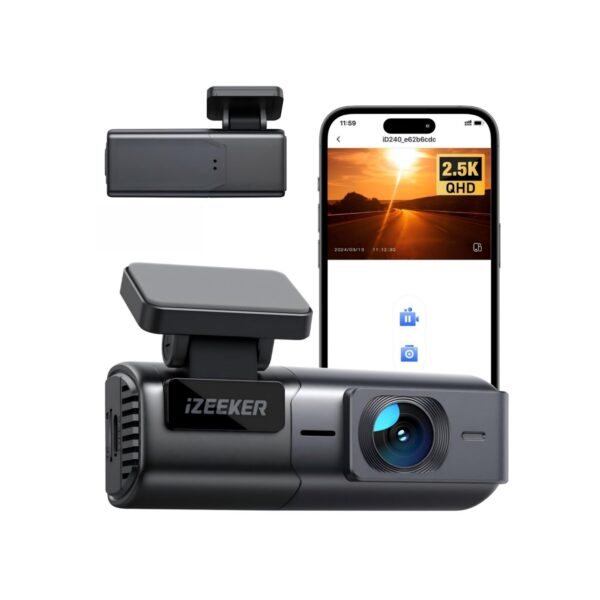 iZEEKER 2,5K WiFi Dashcam – 1440P Auto Kamera mit App-Steuerung & Nachtsicht