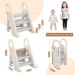Onasti Tritthocker für Kinder – Höhenverstellbar & Faltbar mit Wasserhahn-Verlängerung – Bild 2