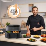 Philips Airfryer Dual Basket 3000 Series – 9L Heißluftfritteuse mit 2 Garkörben & RapidAir Plus – Bild 2