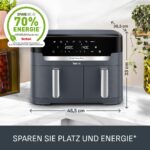 Tefal Dual Easy Fry XXL 11L Doppelkammer-Heissluftfritteuse – 2 Schubladen, 7 Programme, Extra-Crisp – Bild 2