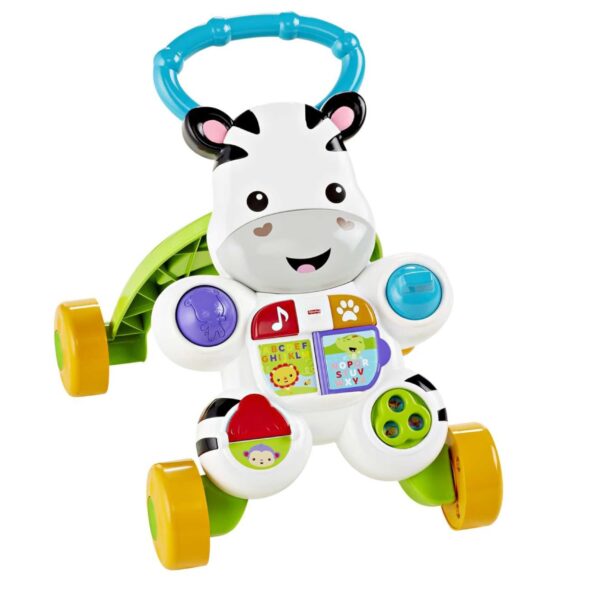 Fisher-Price Lern mit mir Zebra Lauflernwagen – Musikalisches Lernspielzeug ab 6 Monaten