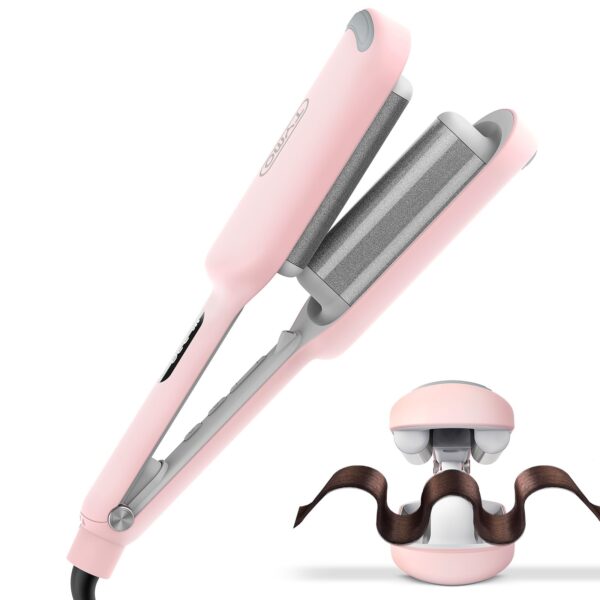 TYMO ROVY 32mm Welleneisen mit Ionen-Keramik & Anti-Verbrennung – Beach Waves Lockenstab für Anfänger & alle Haartypen