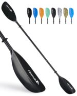 Abahub Kajak Paddel 210–230 cm verstellbar – 3teiliges Doppelpaddel mit Aluminiumschaft