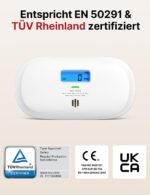 X-Sense Kohlenmonoxid Melder XC0C-SR – 10 Jahre Sensor, 2er Set mit Display – Bild 2