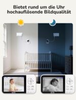 GHB Babyphone mit Kamera – 3,2 Zoll LCD, Nachtsicht & Temperatursensor für sichere Überwachung – Bild 4