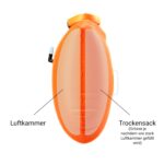 LimitlessXme Schwimmboje 28L Orange – Sicherheitsboje mit Trockensack für Freiwasserschwimmen – Bild 5
