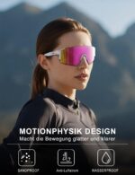DUDUKING Sportsonnenbrille mit UV400-Schutz – Leichte Fahrradbrille für Radfahren, Laufen & Golf – Bild 2