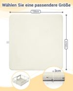 Favodormir Krabbelmatte 120×120×3cm – Rutschfeste Spielmatte mit Schaumfüllung für Babys – Bild 3