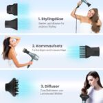 BANNILU Ionen-Haartrockner mit Diffusor & Konzentrator – Professionelle Haarpflege für zu Hause – Bild 6