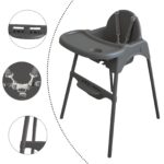 YALION Kinderhochstuhl 2-in-1 mit Tablett – Höhenverstellbar für Babys 6-36 Monate – Bild 5