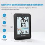 Newentor Funk-Wetterstation mit Aussensensor – Thermometer & Hygrometer für Innen & Aussen – Bild 2
