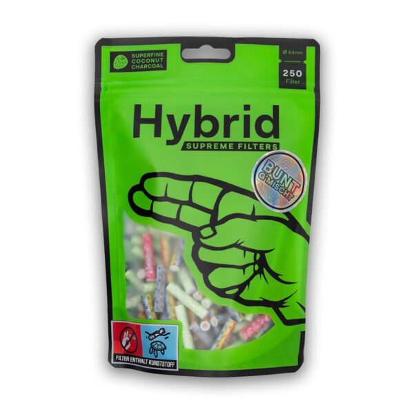 Hybrid Supreme Filters Aktivkohlefilter 6,4 mm Slim – 250er Beutel mit patentierter Hybrid-Technologie