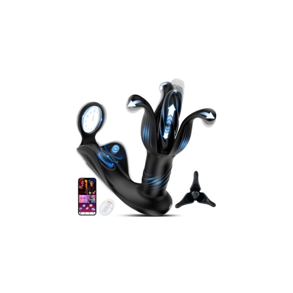 Tagnaff Prostata-Stimulator mit Penisring – 4in1 Analplug mit 9x9 Modi & APP-Steuerung