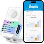 Meross Präsenzmelder Matter Over Thread – IP67 Bewegungsmelder mit 3-Zonen-Erkennung für HomeKit & Alexa