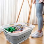SAMMART 42L Faltbarer Wäschekorb – Pop-Up-Aufbewahrung mit Komfortgriff & Platzsparfunktion – Bild 7