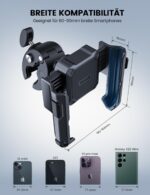 Lamicall Handyhalterung Fahrrad & Motorrad mit 1s Schnellspanner – Universal 360° Halter für iPhone & Samsung – Bild 5