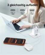 XUI 65W USB-C Schnellladegerät 3-Port mit GaN III – Universal für MacBook, iPhone & Samsung – Bild 3