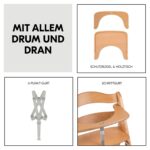 hauck Beta+ Holzhochstuhl Set mit Rädern – Mitwachsender Kinderstuhl 6 Monate bis 90 kg – Bild 6
